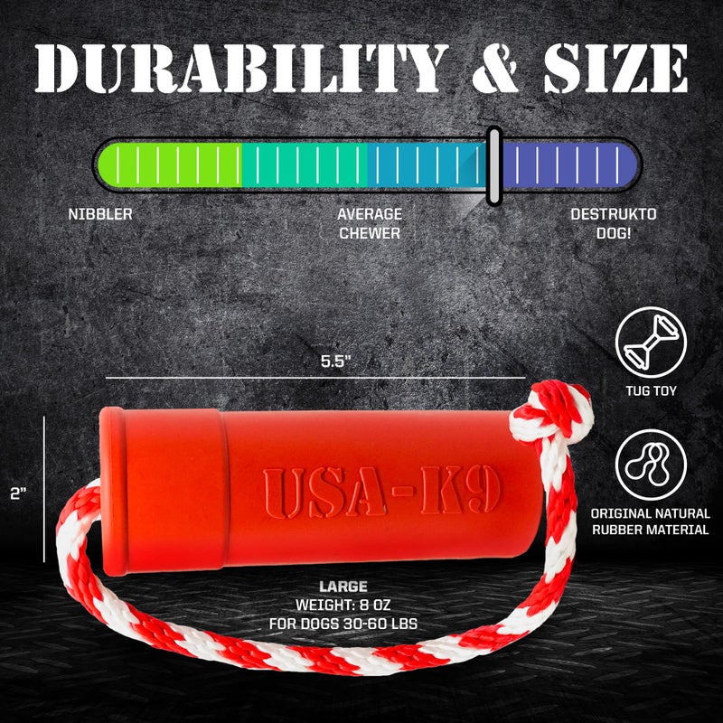 SodaPup USA-K9 Firecracker â€“ Durable Dog Tug Toy & Floating Training Dummy Made in USA from Non-Toxic, Pet-Safe, Food Safe Natural Rubber for Water Retrieval, Bonding, Mental & Physical Exercise, More - Image 5